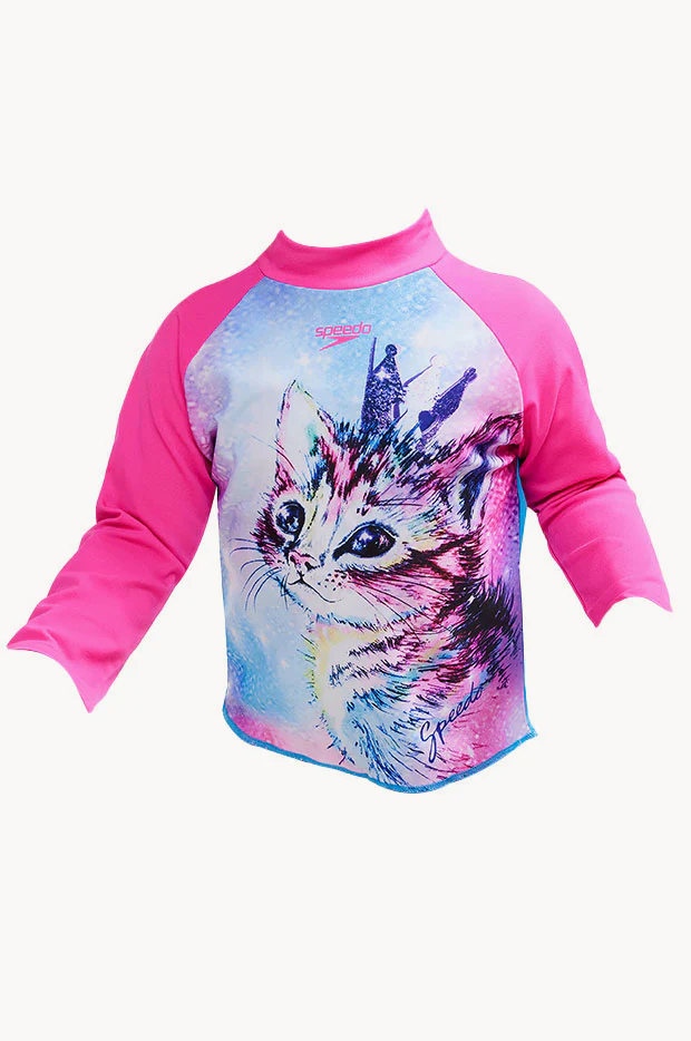 Toddler Girls Digital Printed Long Sleeve Suntop - Image 3