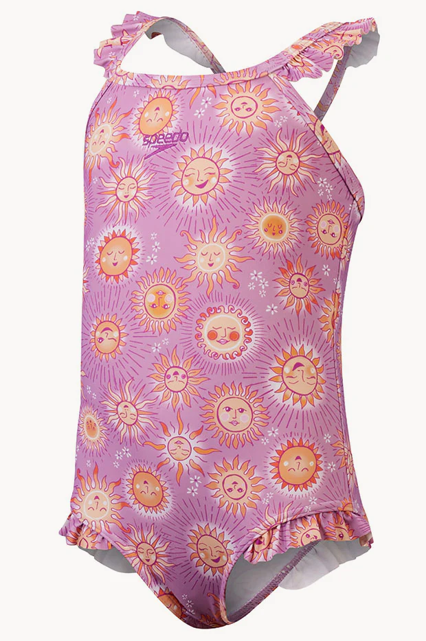 Toddler Girls Sun Faces Thin Strap One Piece - Image 3
