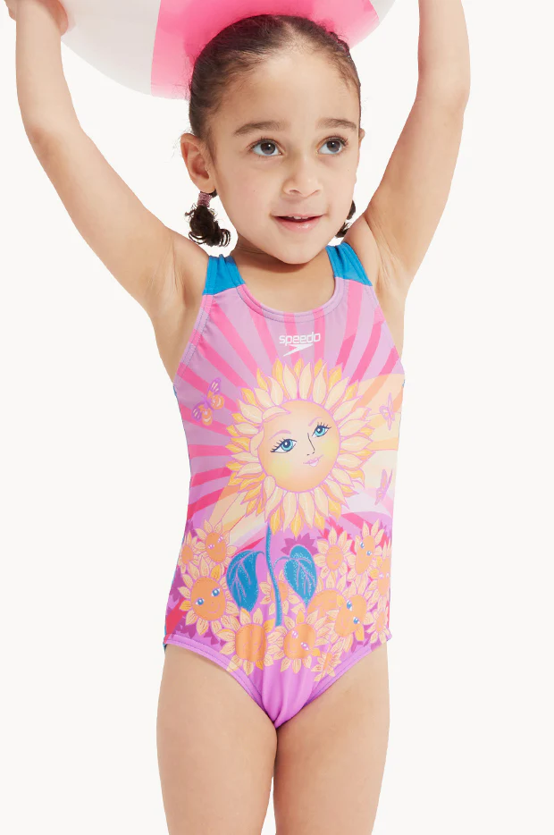Toddler Girls Sunflower Digital Placement One Piece