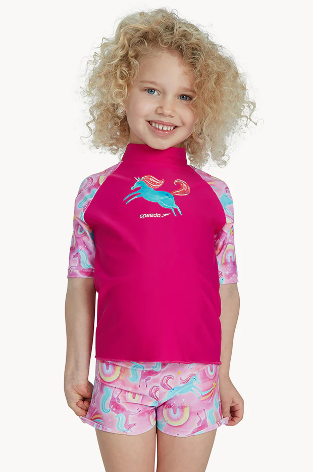 Toddler Girls Unicorn Suntop Set - Image 2