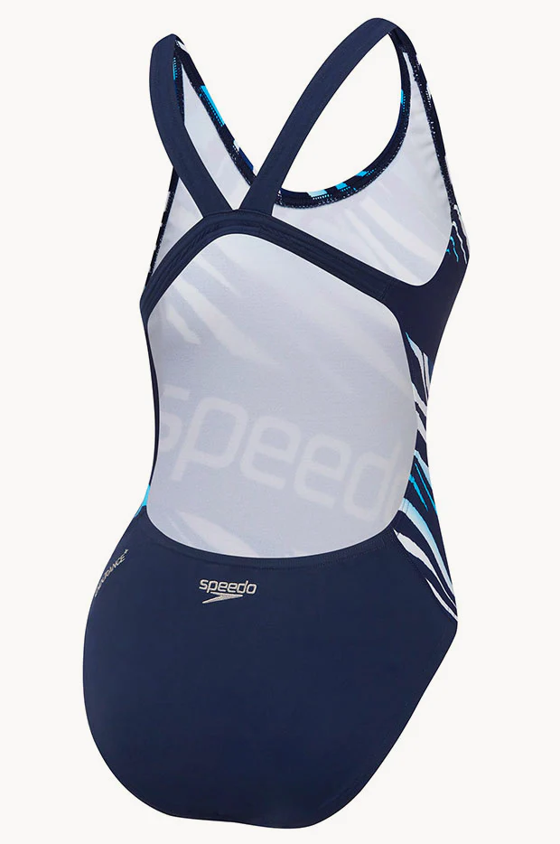Zed Stripe High Leg Leaderback One Piece - Image 2