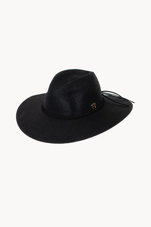 Black Tie Packable Adjustable Panama Hat - Image 2