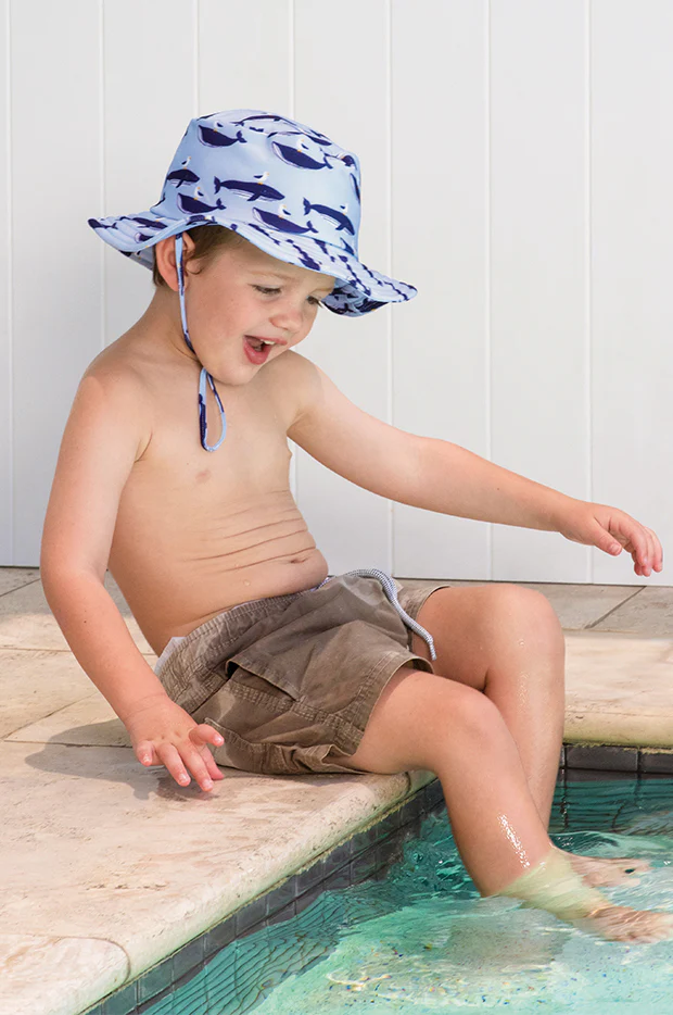 Toddler Boys Whales Swim Hat - Image 2