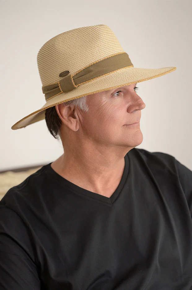 Unisex Olive Band Panama Hat - Image 2