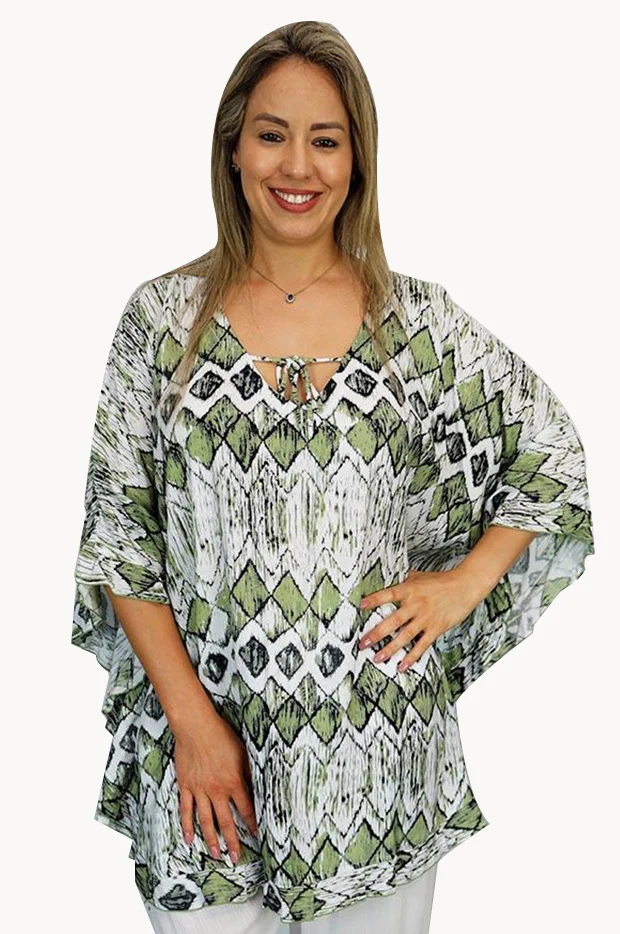 Abstract Diamond Jasmine Top