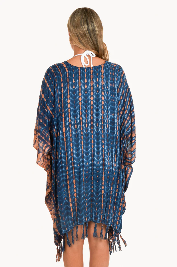 Crackle Tie Dye V Neck Cover Up - Image 2