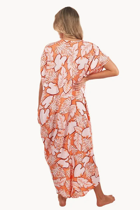 Leaves Frilled Toga Dress - Image 2