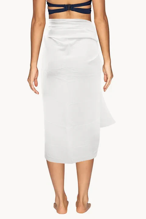 Long Plain Fringed Sarong - Image 2