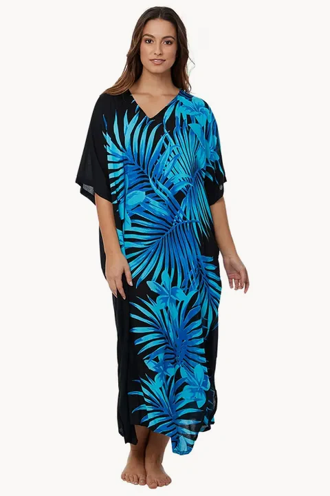 Palm Frond Long Kaftan