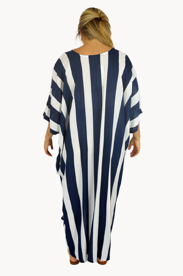 Stripe Leaf Long Kaftan - Image 2