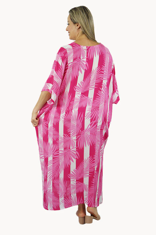Stripe Leaf Long Kaftan - Image 2