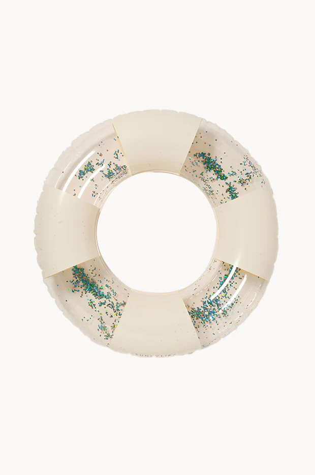 Cotton Candy Stripe Tube Pool Ring - Image 2