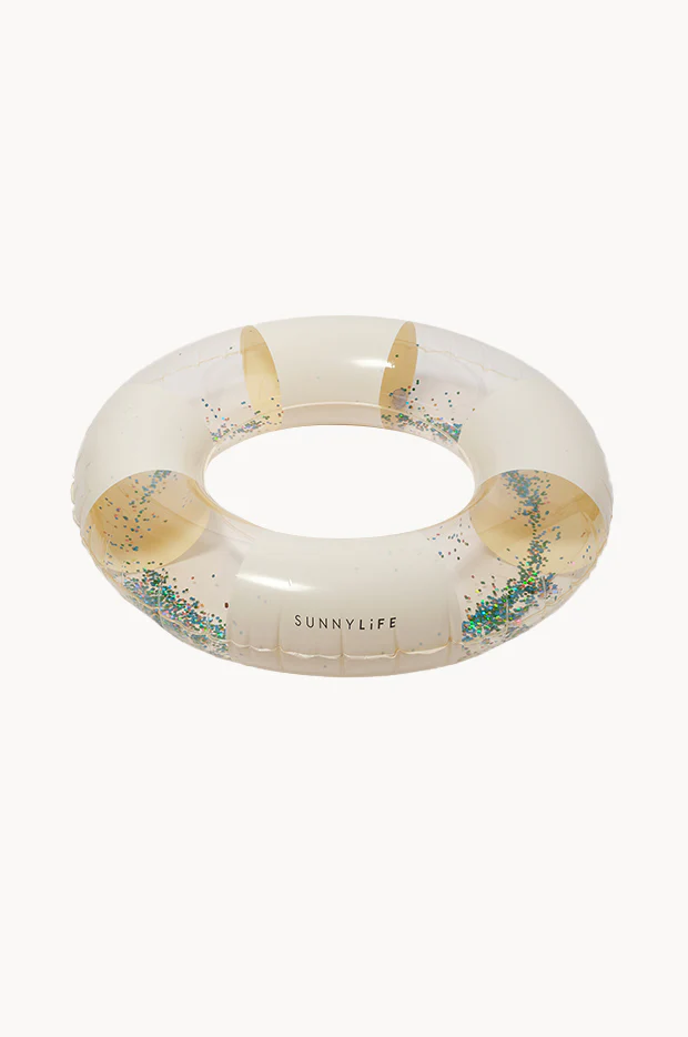 Cotton Candy Stripe Tube Pool Ring - Image 3