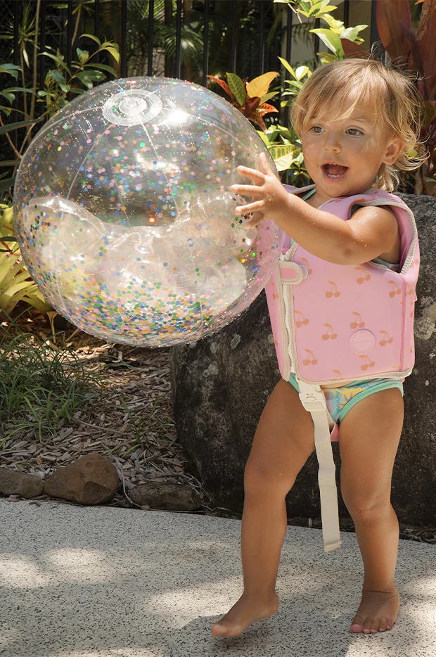 Glitter Cotton Candy 3D Inflatable Beach Ball - Image 3