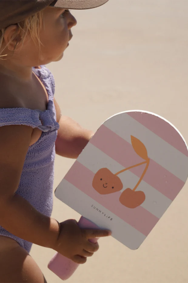 Kids Cherry Cotton Candy Velcro Beach Bats - Image 3