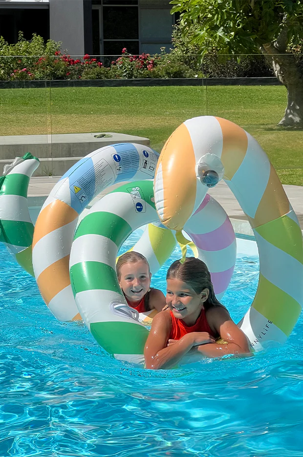 Stripe Poolside Giant Inflatable Noodle - Image 2