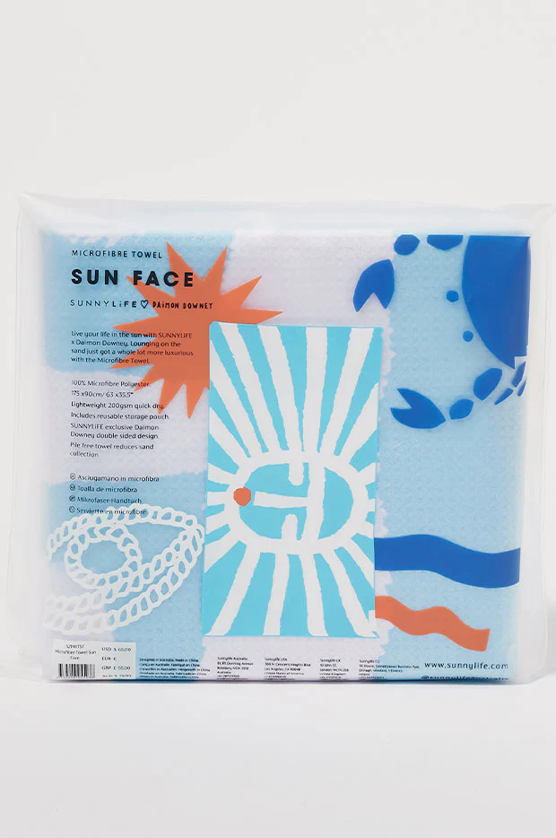 Sun Face Microfibre Towel - Image 4