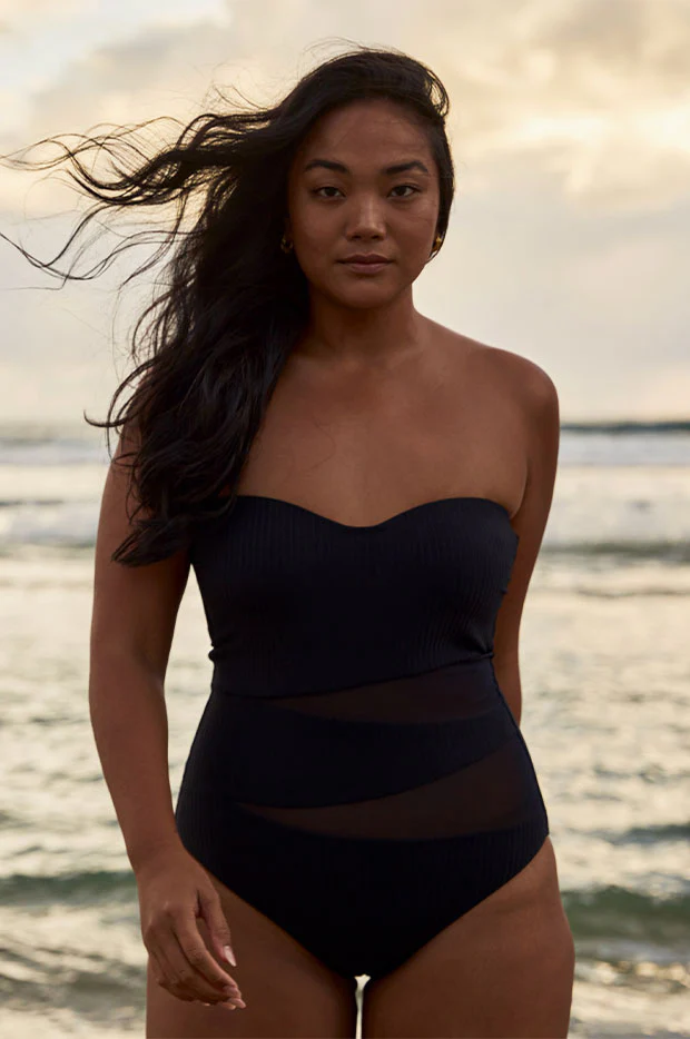 Reset D/DD Cup Spliced Bandeau One Piece - Image 3