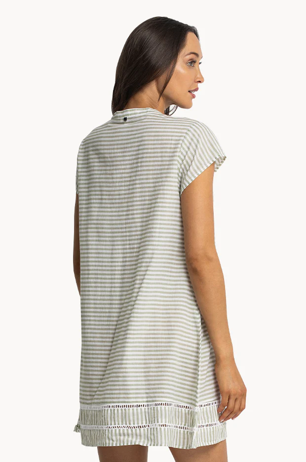 Summer Stripe Cap Sleeve Tunic - Image 2