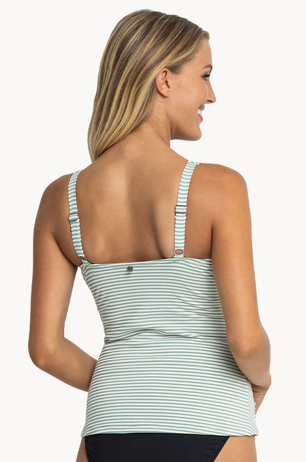 Summer Stripe DD/E Cup Underwire Tankini Separate - Image 2