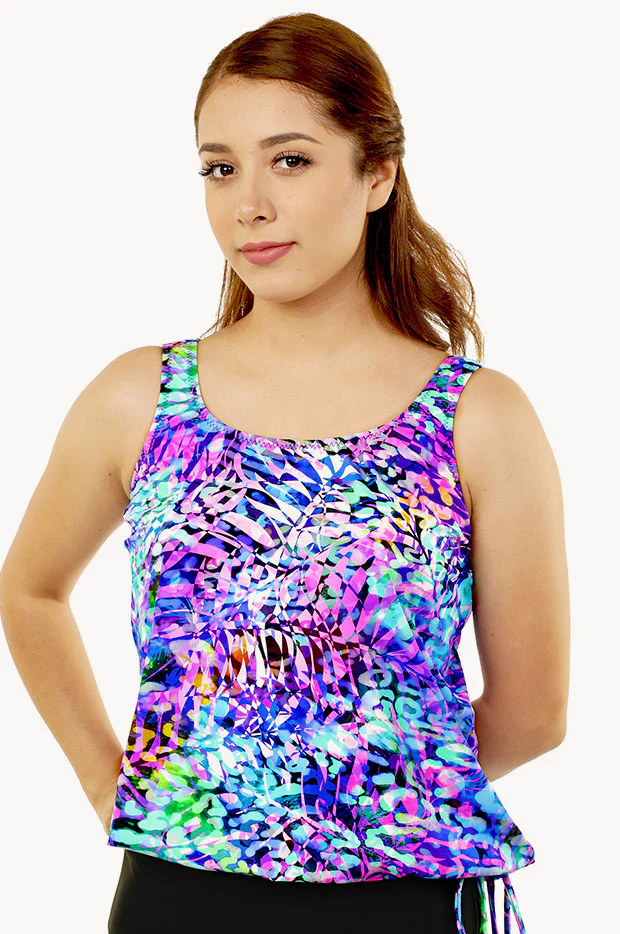 Caribbean Cruise Tie Blouson Tankini Separate