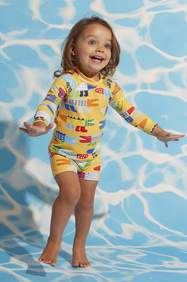 Toddler Boys Chomp Chomp Swim Shortie - Image 3