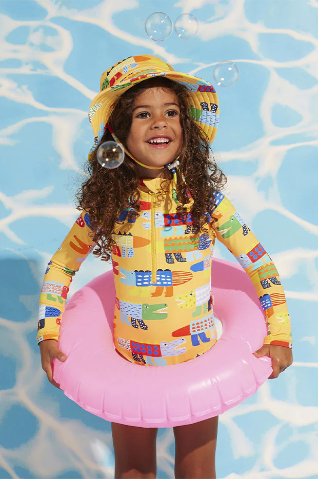 Toddler Girls Chomp Chomp Long Sleeve Sunsuit - Image 2