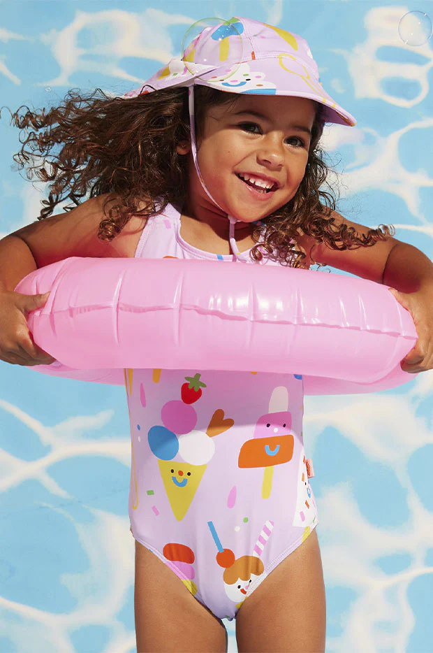 Toddler Girls Sundae Fun Day Swim Hat - Image 3