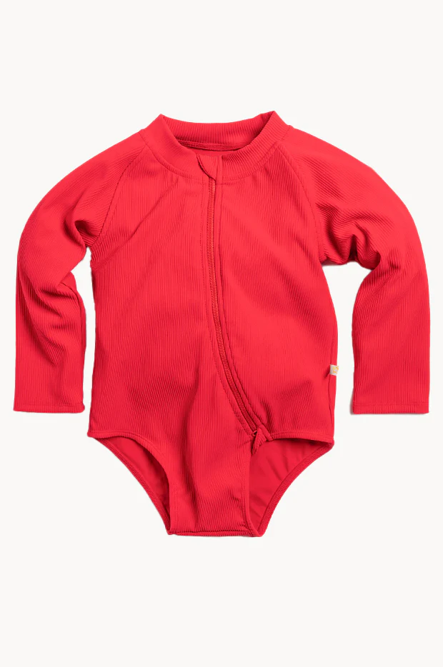 Baby Girls Long Sleeve Zip Sunsuit - Image 2