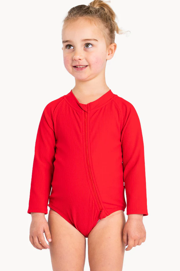 Baby Girls Long Sleeve Zip Sunsuit - Image 5