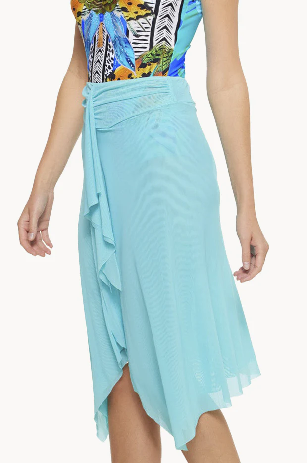 Plain Mesh Frill Skirt - Image 3