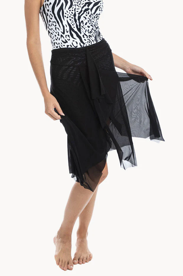 Plain Mesh Frill Skirt - Image 2
