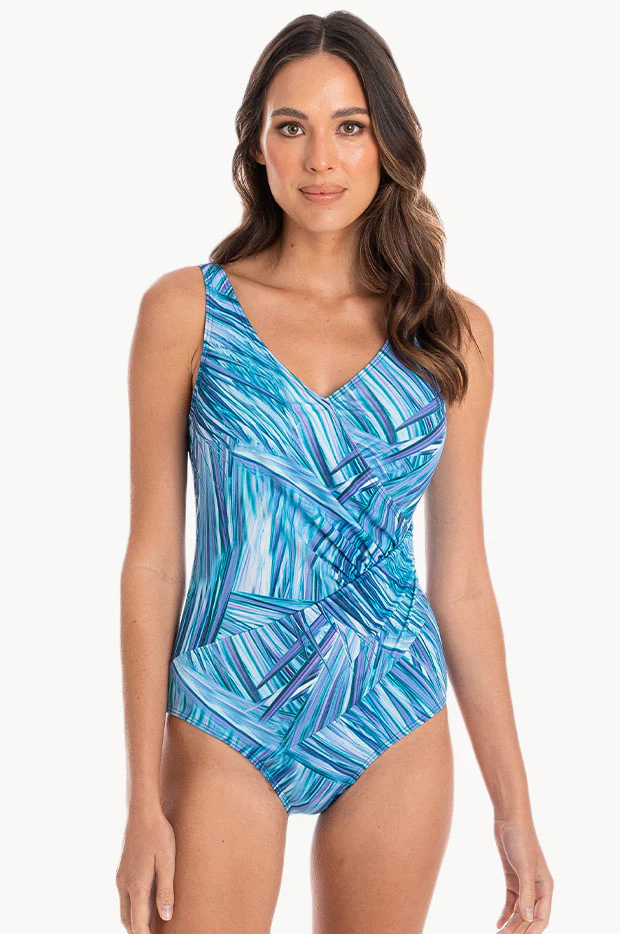 Delray Ruched Cross Over One Piece