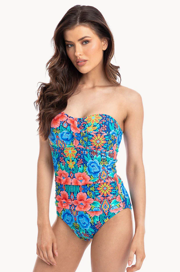 Floral Calais Ombre Bandeau One Piece