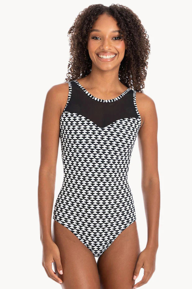 Odessa Mesh High Neck One Piece - Image 2