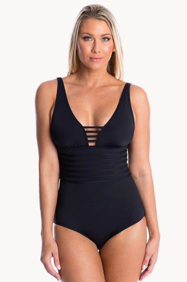 Plain Binded V Neck One Piece