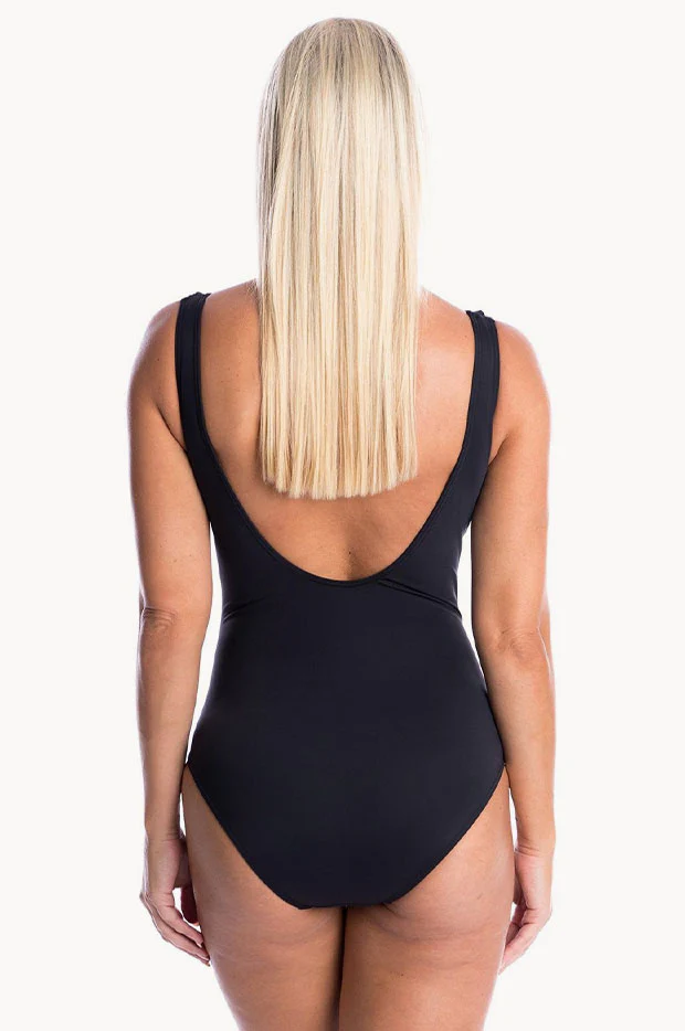Plain Frill V Neck One Piece - Image 2