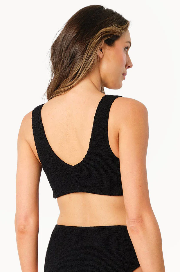 Crinkle Classic Ring V Neck Bralette - Image 2