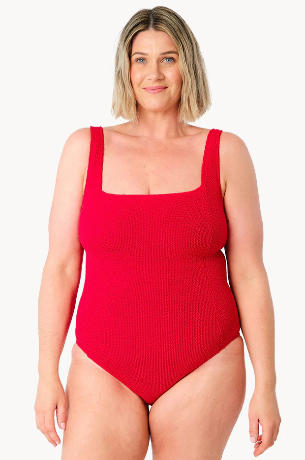 Crinkle Classic Square Neck One Piece - Image 5