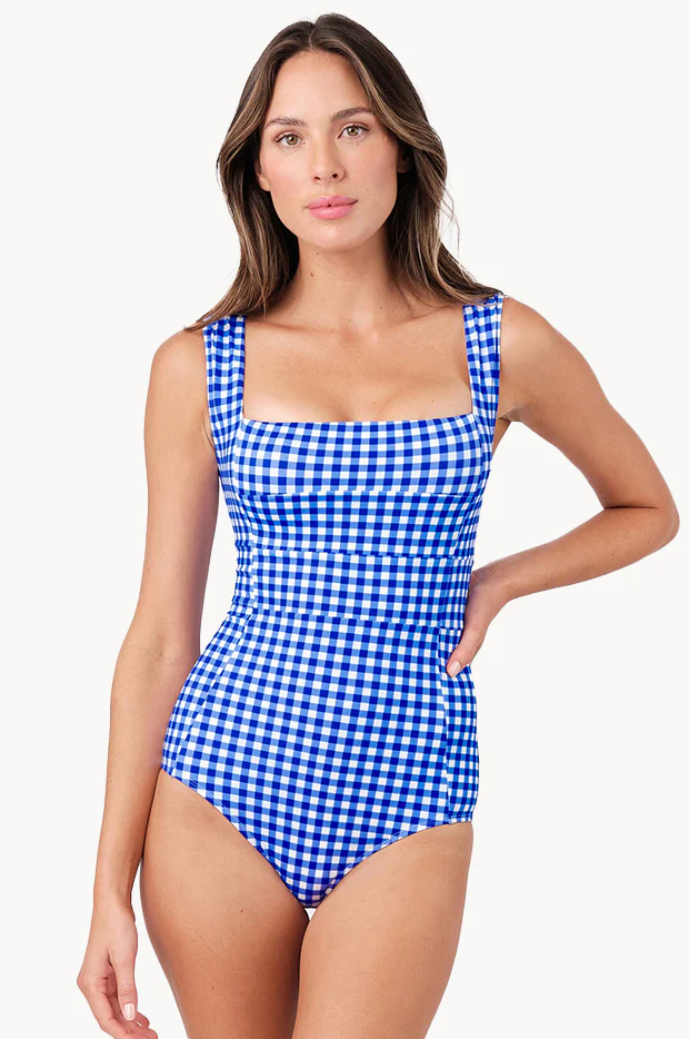 Gingham Classic Square Neck One Piece - Image 3