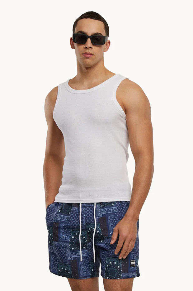 Mens Bandana Swim Short