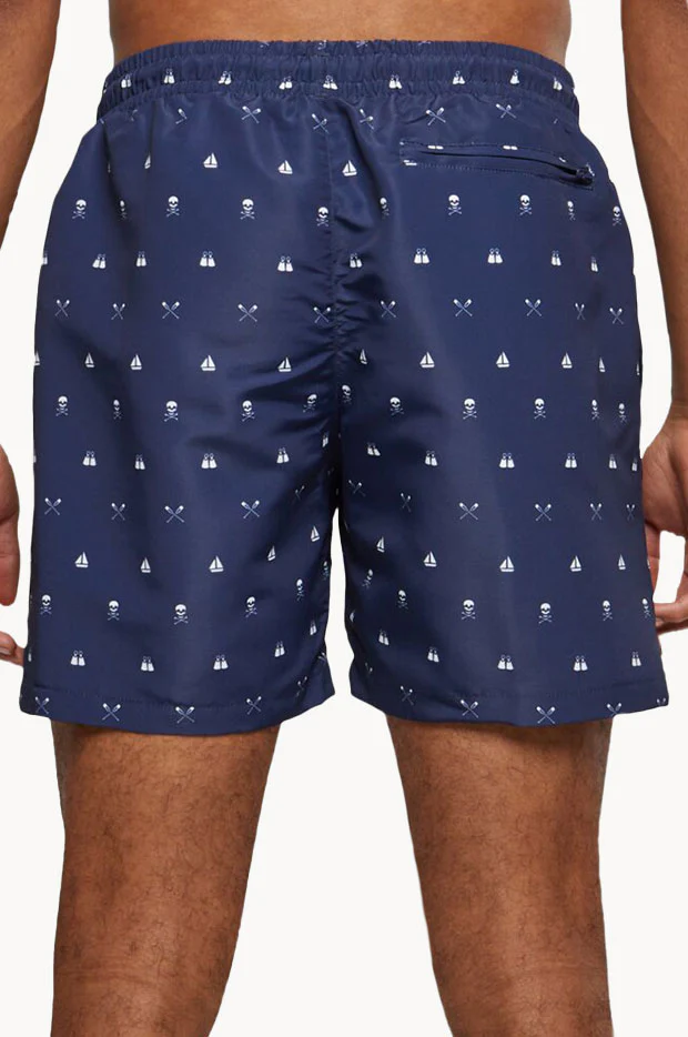 Mens Skull And Yacht Swim Short - Image 2