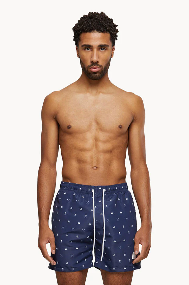 Mens Skull And Yacht Swim Short - Image 4