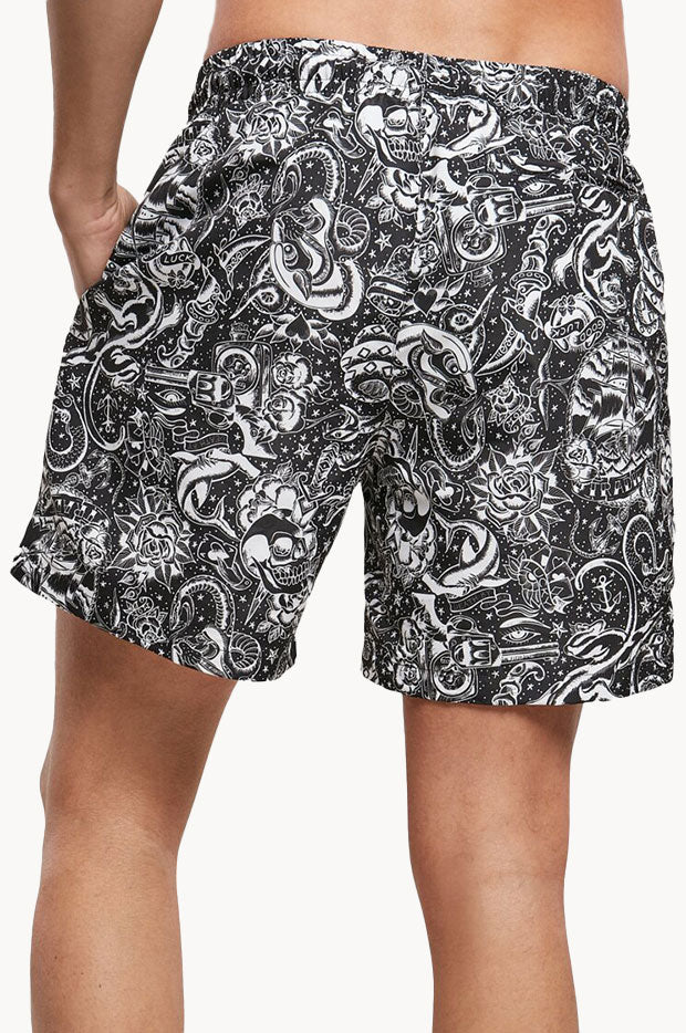 Mens Tattoo Swim Short - Image 2
