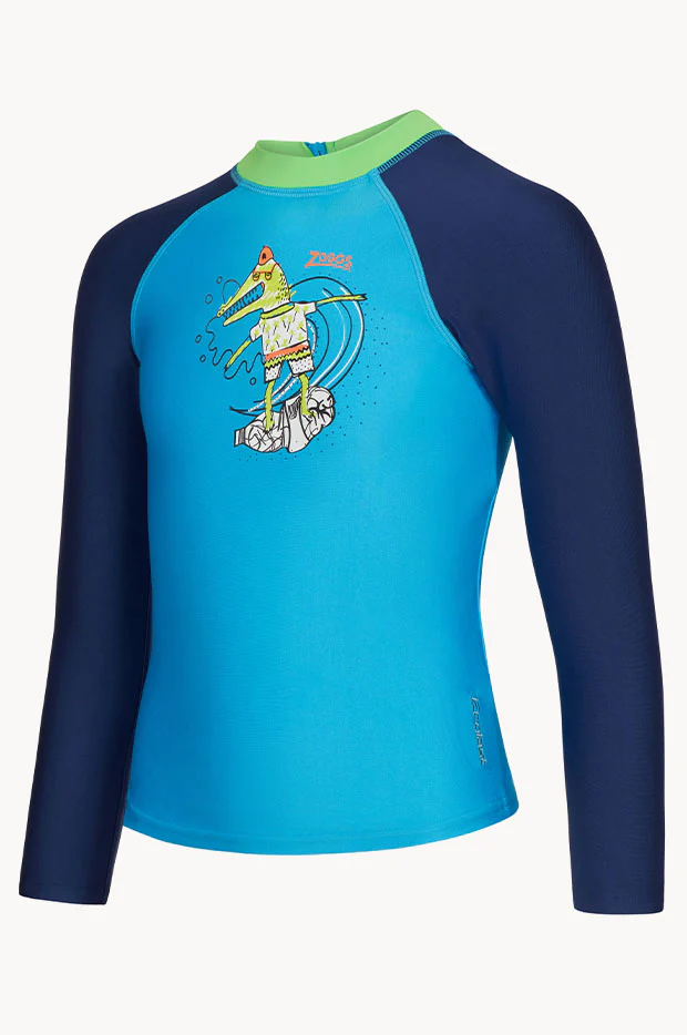 Boys Crocodile Long Sleeve Suntop - Image 3