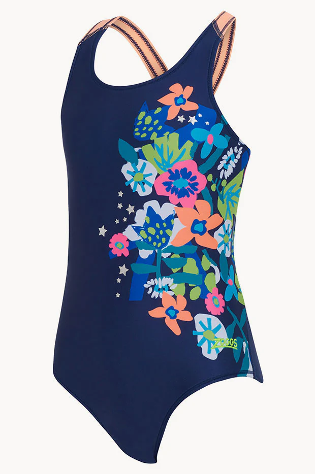 Girls Cosmic Flower Flyback One Piece - Image 3