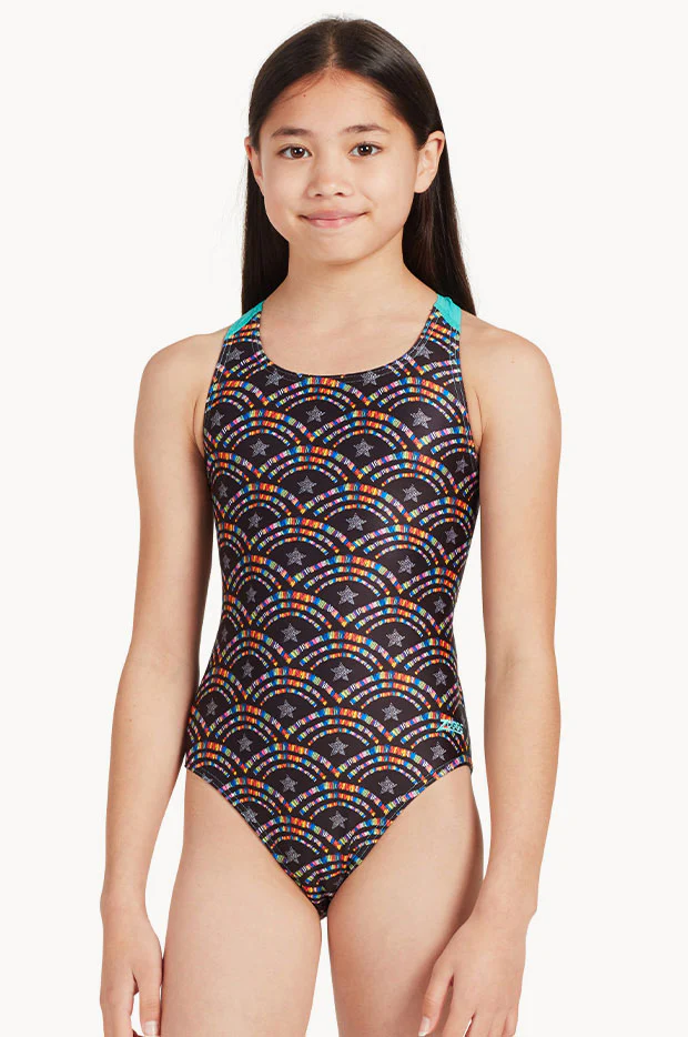 Girls Mystic Rainbow Flyback One Piece