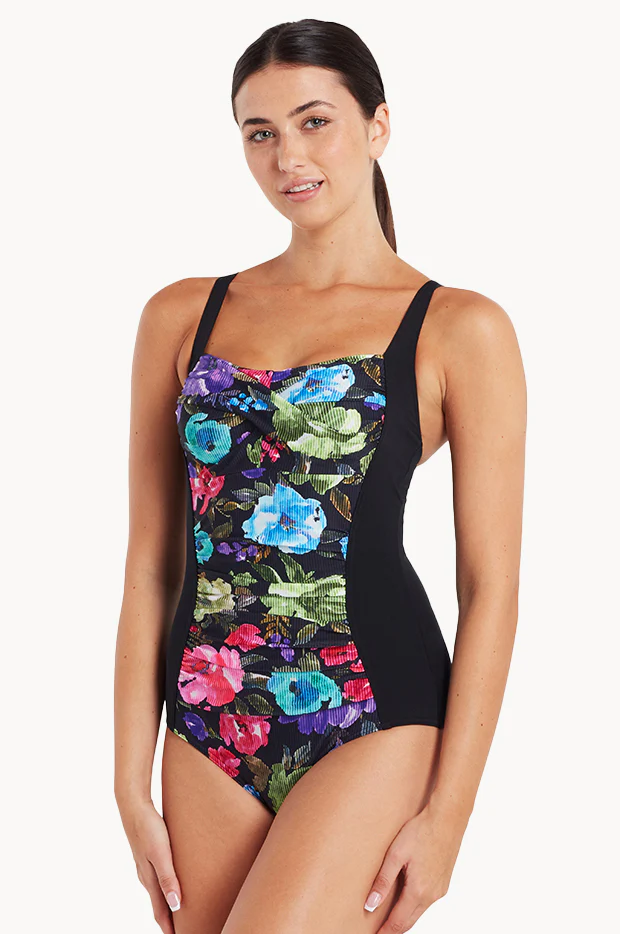 Sea Velvet Ruched Front One Piece - Image 2
