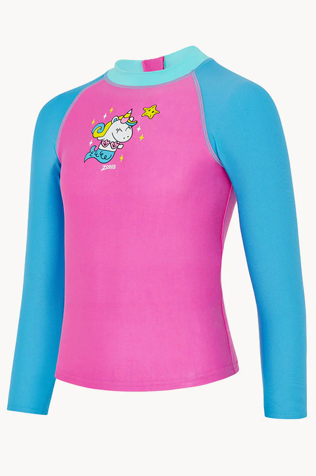 Toddler Girls Mernicorn Zip Suntop - Image 3